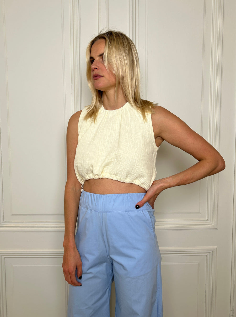 Cropped Top with Drawstring